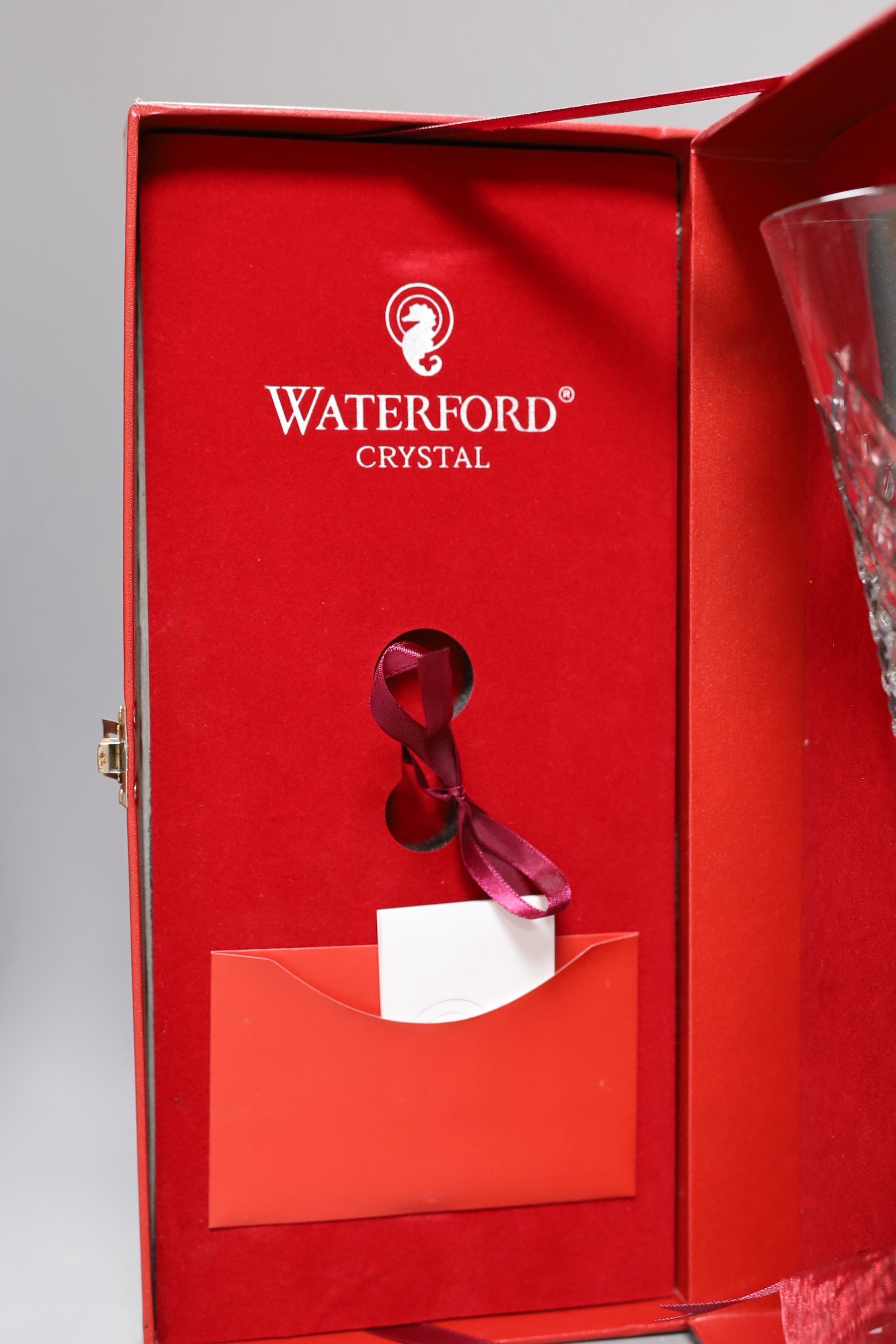 Two boxed limited edition Waterford ‘12 Days of Christmas’ glasses